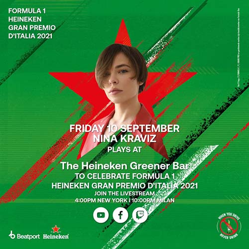 ​Nina Kraviz @ The Heineken Greener Bar, Milan (Forumla 1 Italy 2021)